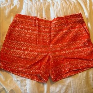 LOFT Orange Lace Bermudas Relaxed Fit